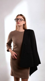 Сукні Платья ^/--/^ Тм Exelusive! Жіноча сукня в рубчик в коричневому кольорі, розмір 48 ^_^^^ Тм Exelusive! Женское платье в рубчик в коричневом цвете, размер 42 46 48 на выбор - фото фото фото