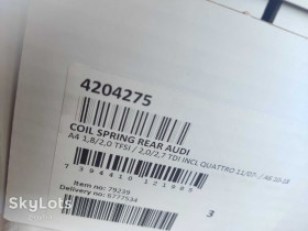 Пружини ходової частини Пружины ходовой части ^/--/^ Пружины задние Audi A /--/ 4 08-15/A /--/ 6 10-18 2.0-3.0 /--/ TDi/1.8-2.8 /--/ TFSI ^_^^^ Пружина задня Audi A /--/ 4 08-15/A /--/ 6 10-18 2.0-3.0 /--/ TDi/1.8-2.8 /--/ TFSI - фото фото фото