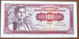 Балканський півострів Балканский полуостров ^/--/^ Югославия Югославія 100 динар 1955 ^_^^^ Югославия Югославия 100 динар 1955 - фото фото фото