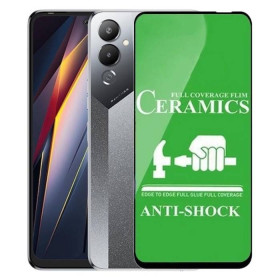 Чохли, бампера Чехлы, бампера ^/--/^ Захисне скло-плівка Fiji Ceramics для Tecno POVA 4 (LG /--/ 7 /--/ n) повна проклейка чорний ^_^^^ Защитное стекло-пленка Fiji Ceramics для Tecno POVA 4 (LG /--/ 7 /--/ n) полная проклейка черный - фото фото фото
