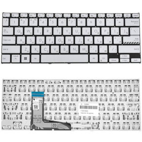 Клавіатури Клавиатуры ^/--/^ Клавиатура для ноутбука ASUS (X /--/ 1402, X /--/ 1403 series) rus, silver, без фрейма ^_^^^ Клавіатура для ноутбука ASUS (X /--/ 1402, X /--/ 1403 series) rus, silver, без фрейму - фото фото фото