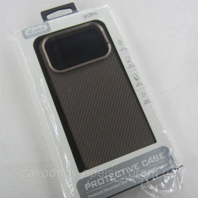 Чохли, бампера Чехлы, бампера ^/--/^ Iphone 17 Pro Защитный чехол Kevlar style (коричневый карбон) ^_^^^ Iphone 17 Pro Захисний чохол Kevlar style (коричневий карбон) - фото фото фото
