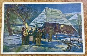 Україна Украина ^/--/^ Й. Бокшай.  «Колядники » , видавництво « Книга»  Ужгород 30-ті р ^_^^^ И. Бокшай. «Колядники», издательство «Книга» Ужгород 30-е г - фото фото фото
