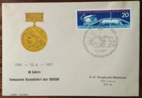 Європа Европа ^/--/^ ГДР 10 лет пилотируемого космического полета СССР 1971 ^_^^^ НДР 10 років пілотованого космічного польоту СРСР 1971 - фото фото фото
