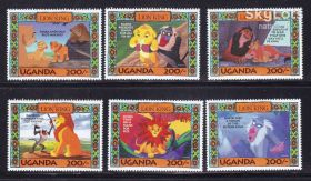 Фауна Фауна ^/--/^ NM Фауна  Уганда  MNH - мультфильм ^_^^^ NM Фауна Уганда MNH - мультфільм - фото фото фото