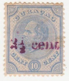 Острівні держави Островные государства ^/--/^ Кюрасао  1895   г. № 30 гашеная ^_^^^ Кюрасао 1895 р. No 30 гашена - фото фото фото