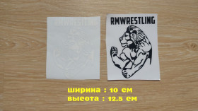 Наліпки, емблеми Наклейки, эмблемы ^/--/^ Наклейка на авто Лев rmwrestling Чёрная, Белая ^_^^^ Наклейка на авто Лев rmwrestling Чорна, Біла - фото фото фото
