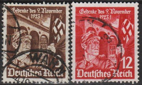 Третій Рейх (-) Третий Рейх (-) ^/--/^ 1935 - Рейх - 12 років пивного путчу Mi.598-99 ^_^^^ 1935 - Рейх - 12 лет пивного путча Mi.598-99 - фото фото фото