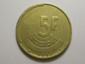 Бельгія Бельгия ^/--/^ Бельгия 5 франков 1987 года BELGIQUE 3 /--/ П /--/ 728 ^_^^^ Бельгія 5 франків 1987 року BELGIQUE 3 /--/ П /--/ 728 - фото фото фото