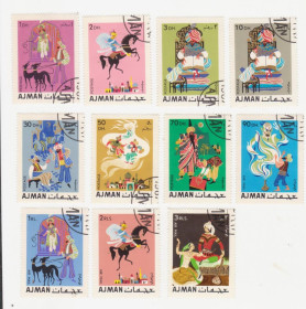 ОАЕ ОАЭ ^/--/^ Арабские Эмираты  (Аджман) 1967 г № 285‑295 /--/ гашеная  серия ^_^^^ Арабські Емірати (Аджман) 1967 р No 285-295 /--/ гашена серія - фото фото фото