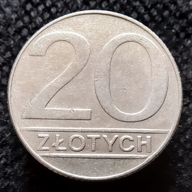 Сучасна (після ) Современная (после ) ^/--/^ Польща 20 злотих, 1989 ^_^^^ Польша 20 злотых, 1989 - фото фото фото