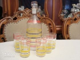 Кухонне начиння, посуд, столове срібло Кухонная утварь, посуда, столовое серебро ^/--/^ Старинный Водочный Набор ГРАФИН Стопки Богемия Чехословакия № 646 ^_^^^ Старовинний Водочний Набір ГРАФІН Стопки Богемія Чехословаччина No 646 - фото фото фото