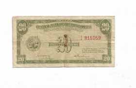 Філіппіни Филиппины ^/--/^ Филиппины 20 сентаво 1949 2-й выпуск Thomas de la Rue. Подписи: Magsaysay &amp;amp; Cuaderno ^_^^^ Філіппіни 20 сентаво 1949 2-й випуск Thomas de la Rue. Підписи: Magsaysay &amp;amp; Cuaderno - фото фото фото