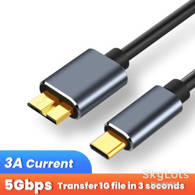 Інше Другое ^/--/^ Кабель Type-C - Micro USB Тип B 0.5 /--/ м для внешних жестких дисков HDD ^_^^^ Type-C - Micro USB Тип B 0.5 /--/ м для зовнішніх жорстких дисків HDD - фото фото фото
