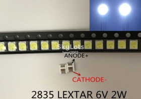 Світлодіоди Светодиоды ^/--/^ Светодиод подсветки TV 2 /--/ Вт 6 /--/ В 2 /--/ W 6 /--/ V 2835 3528 1210 Cold white Lextar холодный белый 350 /--/ mA  1 шт ^_^^^ Світлодіод підсвічування TV 2 /--/ Вт 6 /--/ В 2 /--/ W 6 /--/ V 2835 3528 1210 Cold white Lextar холодний білий 350 /--/ mA 1 шт - фото фото фото