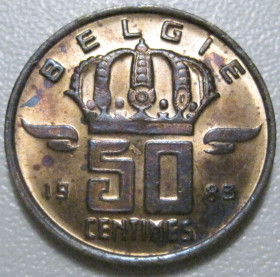 Бельгія Бельгия ^/--/^ Бельгія 50 сантимів 1983 року Belgie 42495 ^_^^^ Бельгия 50 сантимов 1983 года Belgie 42495 - фото фото фото