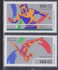 НДР, ФРН ГДР, ФРГ ^/--/^ Германия 1989 НАСТОЛЬНЫЙ ТЕННИС ПИНПОНГ ГИМНАСТИКА СПОРТ ЧЕМПИОНАТ МИРА SW 1282-1282** MNH $5.13 !!! ^_^^^ Німеччина 1989 НАСТОЛЬНИЙ ТЕННІС ПІНПОНГ ГІМНАСТИКА СПОРТ ЧЕМПІОНАТ СВІТУ SW 1282-1282** MNH $5.13 !!! - фото фото фото