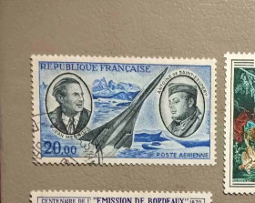 Франція Франция ^/--/^ Франция Личности Транспорт Самолет 1970 ^_^^^ Франція Лічності Транспорт Літак 1970 - фото фото фото
