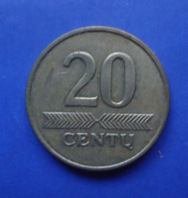 Литва Литва ^/--/^ Литва 20 центов 1997 ^_^^^ Литва 20 центів 1997 - фото фото фото