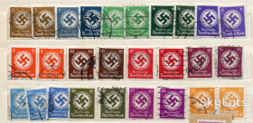 Третій Рейх (-) Третий Рейх (-) ^/--/^ Комплект ІІІ Райх. 1934, 1942. Dienstmarken. ^_^^^ Комплект III рейх. 1934, 1942. Dienstmarken. - фото фото фото