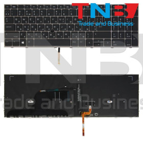 Клавіатури Клавиатуры ^/--/^ Клавиатура HP Zbook Fury 15 G /--/ 7 Fury 15 G /--/ 8 Черная с серой рамкой с подсветкой, трекпоинтом RUUS ОРИГИ ^_^^^ Клавіатура HP Zbook Fury 15 G /--/ 7 Fury 15 G /--/ 8 W-1000 W-1100 Чорна з сіркою рамкою з підсвічуванням, трекпоін - фото фото фото