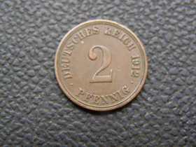 Німецька імперія (-) Германская империя (-) ^/--/^ 2 пфенинга 1912 г А ^_^^^ 2 пфенінги 1912 А - фото фото фото