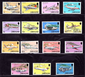 Освоєння космосу Освоение космоса ^/--/^ Авиация . Гибралтар 1982 г  MNH - ^_^^^ Гібралтар 1982 MNH - фото фото фото