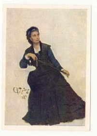 СРСР СССР ^/--/^ СССР 1963 открытка Живопись Репин Дама играющая ^_^^^ СРСР 1963 листівка Живопис Рєпін Дама граюча - фото фото фото