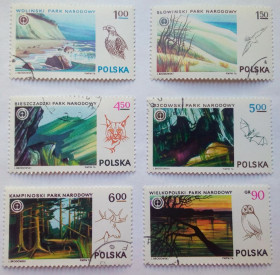 Польща Польша ^/--/^ Польша 1976 Национальные парки, гашеные (I) ^_^^^ Польща 1976 Національні парки, гашені (I) - фото фото фото