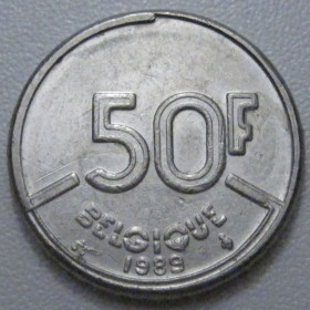 Бельгія Бельгия ^/--/^ Бельгія 50 франків 1989 року Belgique 42936 ^_^^^ Бельгия 50 франков 1989 года Belgique 42936 - фото фото фото