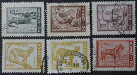 Інше Другое ^/--/^ Аргентина Фауна Лама Крокодил Парагвайский кайман  1959 ^_^^^ Аргентина Фауна Лама Крокодил Парагвайський кайман 1959 - фото фото фото