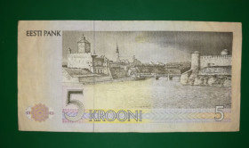Балтійські країни Балтийские страны ^/--/^ ESTONIA Естонія 5 крон 1991 ^_^^^ ESTONIA Эстония 5 крон 1991 - фото фото фото