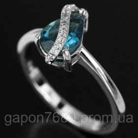 Кільця Кольца ^/--/^ Кольцо серебряное 925 с натуральным топазом р /--/ 17.35 ^_^^^ Кільце срібне 925 з натуральним топазом р /--/ 17.35 - фото фото фото