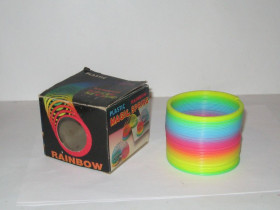 Інше Другое ^/--/^ Игрушка детская пружинка Радуга Rainbow коробка Тайвань без штрих кода времён СССР начало 90-х ^_^^^ Іграшка дитяча пружинка Веселка Rainbow коробка Тайвань без штрих коду часів СРСР початок 90-х - фото фото фото