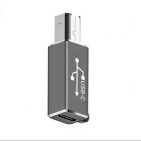 Шлейфи, перехідники Шлейфы, переходники ^/--/^ Перехідник USB-C   (гніздо)/USB Type B   (Midi) для ноутбуків, планшета MacBook Pro/Air, принтерів Сірий ^_^^^ Переходник USB-C (гнездо)/USB Type B (Midi) для ноутбуков, пла... - фото фото фото