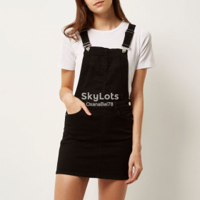 Сарафани Сарафаны ^/--/^ Джинсовый черный сарафан River island uk 8 eur 34 р. 40 ^_^^^ Джинсовий чорний сарафан River island uk 8 eur 34 р. - фото фото фото