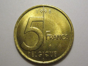 Бельгія Бельгия ^/--/^ Бельгия 5 франков 1998 года BELGIQUE 3 /--/ П /--/ 776 ^_^^^ Бельгія 5 франків 1998 BELGIQUE 3 /--/ П /--/ 776 - фото фото фото
