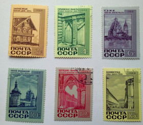 СРСР - СССР - ^/--/^ СССР 1968 Русская архитектура, гашеные (I) ^_^^^ СРСР 1968 Російська архітектура, гашені (I) - фото фото фото