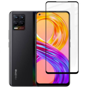 Чохли, бампера Чехлы, бампера ^/--/^ Захисне скло Fiji Premium для Realme 8 / 8 Pro повне проклеювання Anti-Static чорний ^_^^^ Защитное стекло Fiji Premium для Realme 8/8 Pro полное проклеивание Anti-Static черный - фото фото фото