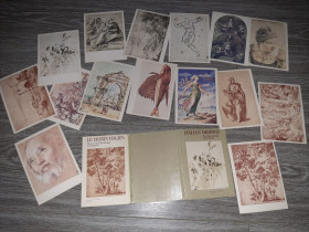СРСР СССР ^/--/^ Набор открыток Итальянский рисунок СССР 15 /--/ шт 1980 г ^_^^^ Італійський малюнок СРСР 15 /--/ шт 1980 - фото фото фото