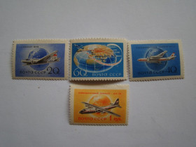СРСР - СССР - ^/--/^ СССР, Михель 2009, 2106 /--/ А, 2108 /--/ А, 2169 /--/ А, 2170 /--/ А, Гражданский воздушный флот СССР. ^_^^^ СРСР, Міхель 2009, 2106 /--/ А, 2108 /--/ А, 2169 /--/ А, 2170 /--/ А, Цивільний повітряний флот СРСР. - фото фото фото