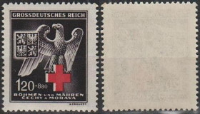 Третій Рейх (-) Третий Рейх (-) ^/--/^ 1943 - Рейх - Богемія - Червоний Хрест Mi.132 ** ^_^^^ 1943 - Рейх - Богемия - Красный Крест Mi.132 - фото фото фото