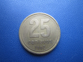 Аргентина Аргентина ^/--/^ Монета 25 сентаво Аргентина 1992 ^_^^^ Монета 25 Сентаво Аргентина 1992 - фото фото фото