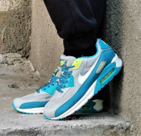 Кросівки Кроссовки ^/--/^ Чоловічі Сірі Кросівки Air Max 90 Сині  (наявність розмірів в описі) ^_^^^ Мужские Сири Кроссовки Air Max 90 Синие (наличие размеров в описании) - фото фото фото