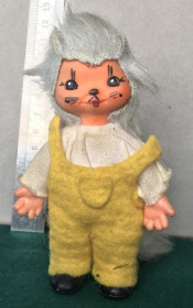 Ляльки Куклы ^/--/^ Редкая винтажная игрушка кукла лялька кот кошка 12 см резина ПВХ ГДР времён СССР ^_^^^ Рідка гвинтажна іграшка лялька кіт кішка 12 см гума ПВХ НДР часів СРСР - фото фото фото