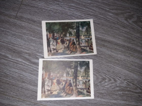 СРСР СССР ^/--/^ Открытка СССР Ренуар купанье  на Сене ^_^^^ Листівка СРСР Ренуар купання на Сені - фото фото фото