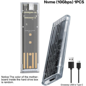 Кишені для HDD Карманы для HDD ^/--/^ M.2 SSD NVME карман Case   type c для жесткого диска типа C USB 3.1 Прозрачный внешний чехол SSD type-c  m /--/ 2 для NVME M.2 Чехол карман для жесткого диска - фото фото фото