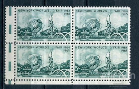 Освоєння космосу Освоение космоса ^/--/^ США 1964 Mi 857 Международная выставка в Нью-Йорке Космос MNH Квартблок ^_^^^ 1964 Mi 857 Міжнародна виставка в Нью-Йорку Космос MNH Квартблок - фото фото фото