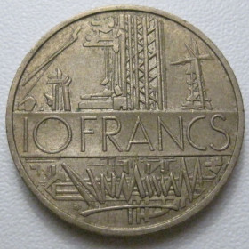 Франція Франция ^/--/^ Франція 10 франків 1976 року 42140 ^_^^^ Франция 10 франков 1976 года 42140 - фото фото фото