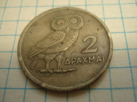 Греція Греция ^/--/^ 2 /--/ драхми 1973 Греція ^_^^^ 2 /--/ драхмы 1973 Греция - фото фото фото